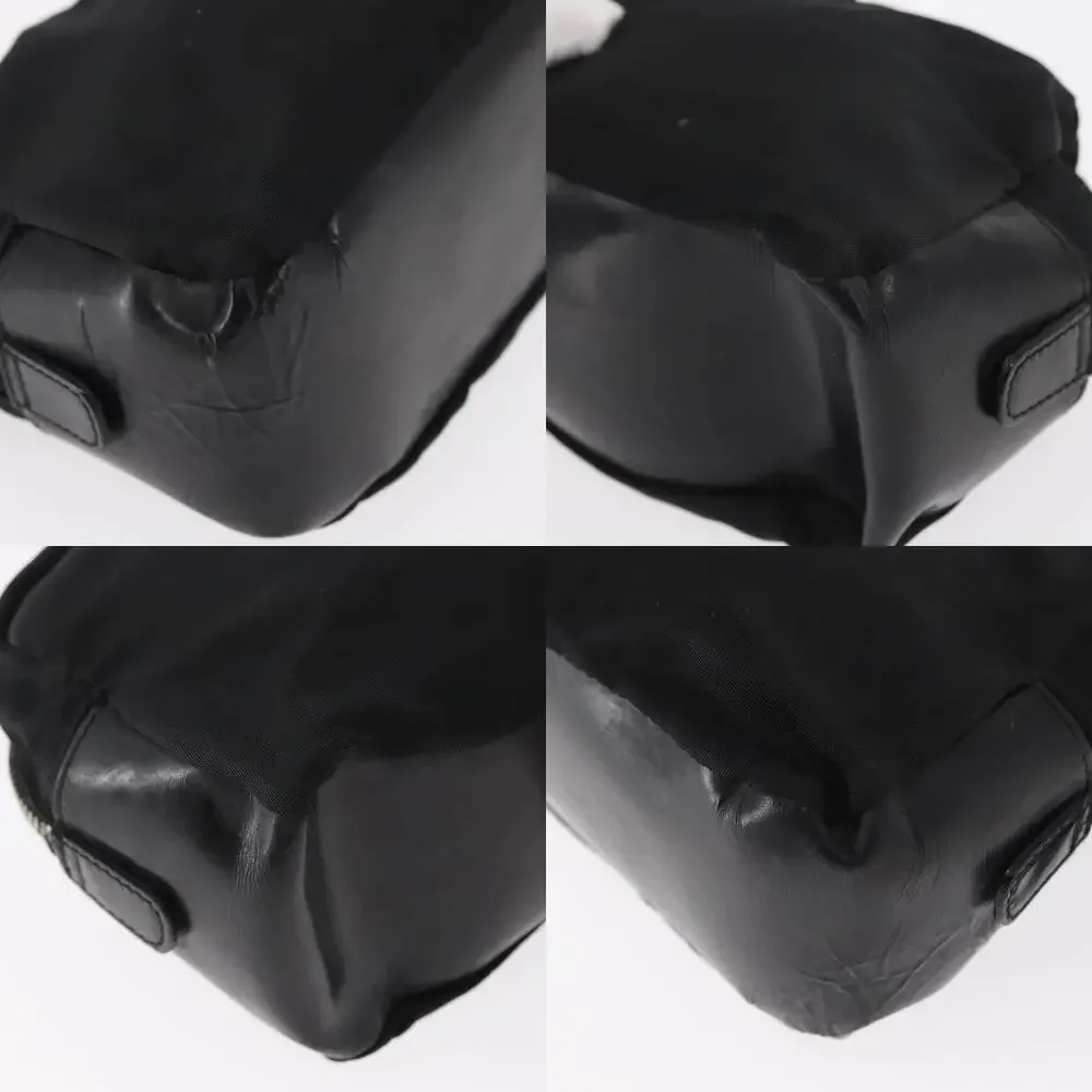 Prada Nylon Leather Pouch Black